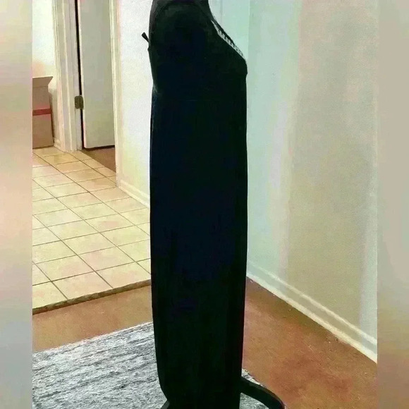 INC Black Studded V-Neck Spaghetti Strap Dress - Picture 7 of 7